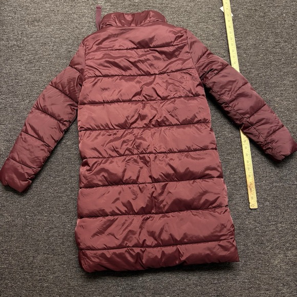 Barbour Weatheram Longline Quilted Puffer Coat Purple Wine SIZE 4 US Women - Picture 11 of 12
